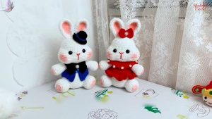 Cute and Cozy Crochet Bunny Couple Pattern For Dreamy Decor