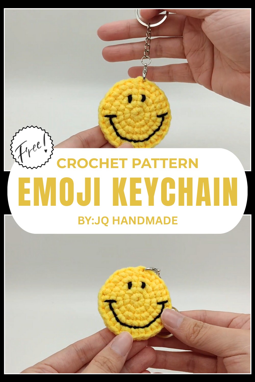 Crochet Emoji Keychain Tutorial
