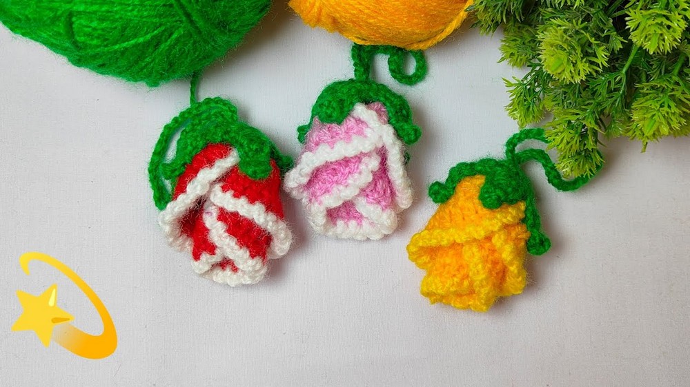 Crochet Rose Flower Tutorial 1