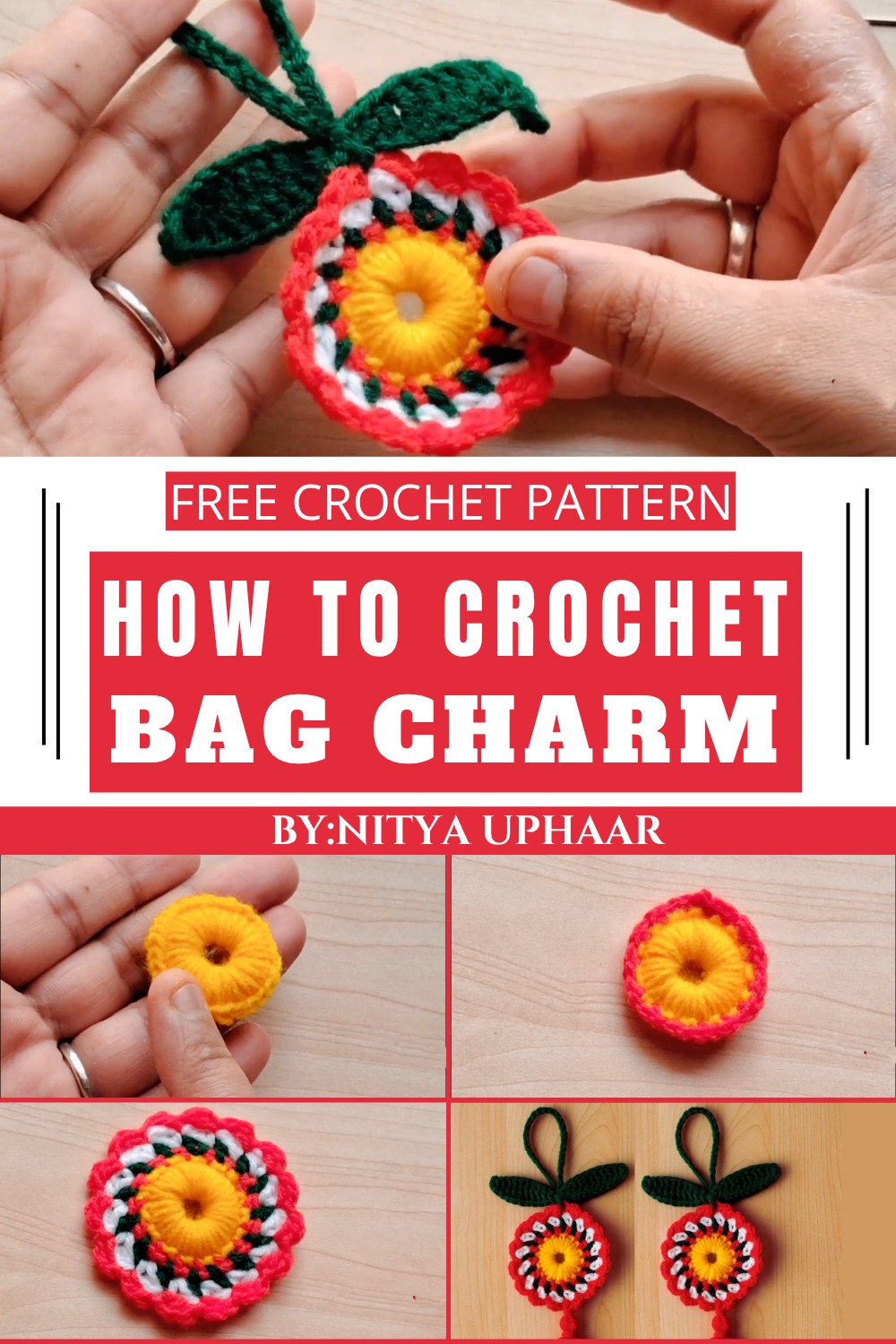 Easy Crochet Bag Charm Tutorial