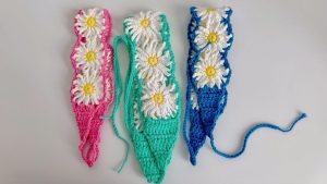 Stunning Crochet Daisy Flower Headband For Your Hair