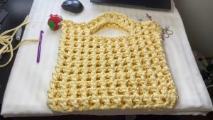 Eco-Friendly Crochet Tote Bag with T-Shirt Yarn For Conscious Style