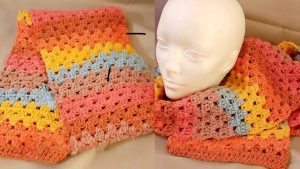 Perfect Crochet Granny Scarf To Elevate Casual Outfits