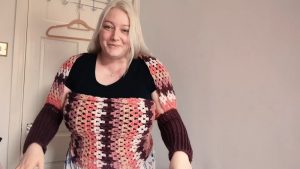 Luxurious Crochet Sweater Scarf with Sleeves For Cool Evenings