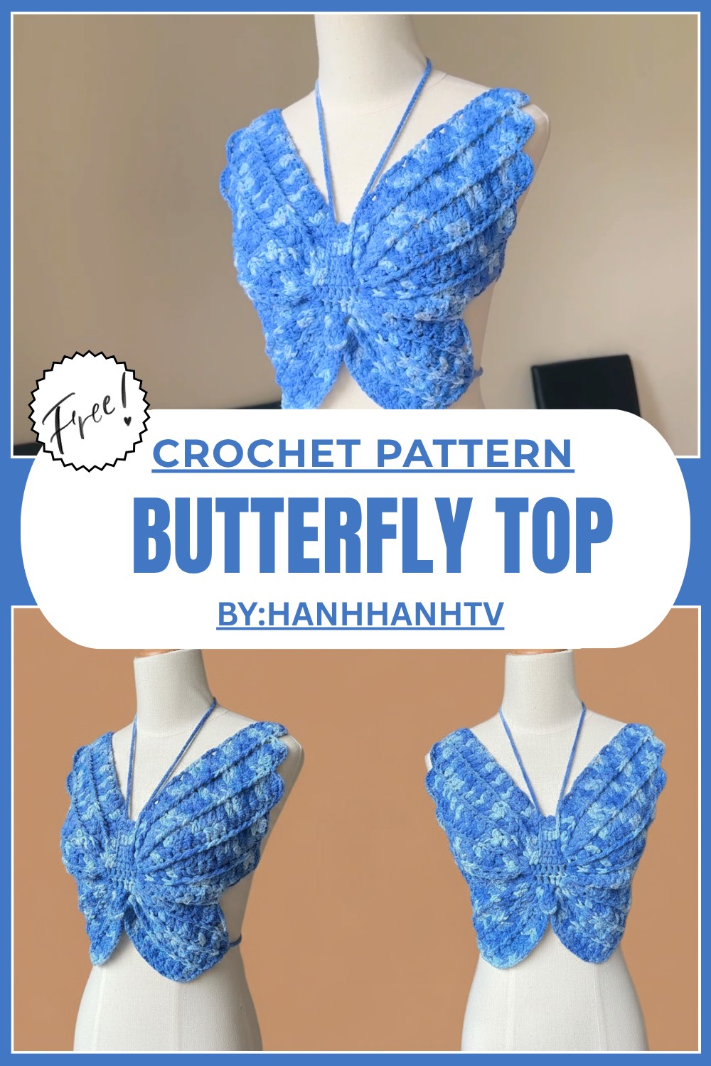 Crochet Butterfly Top Tutorial