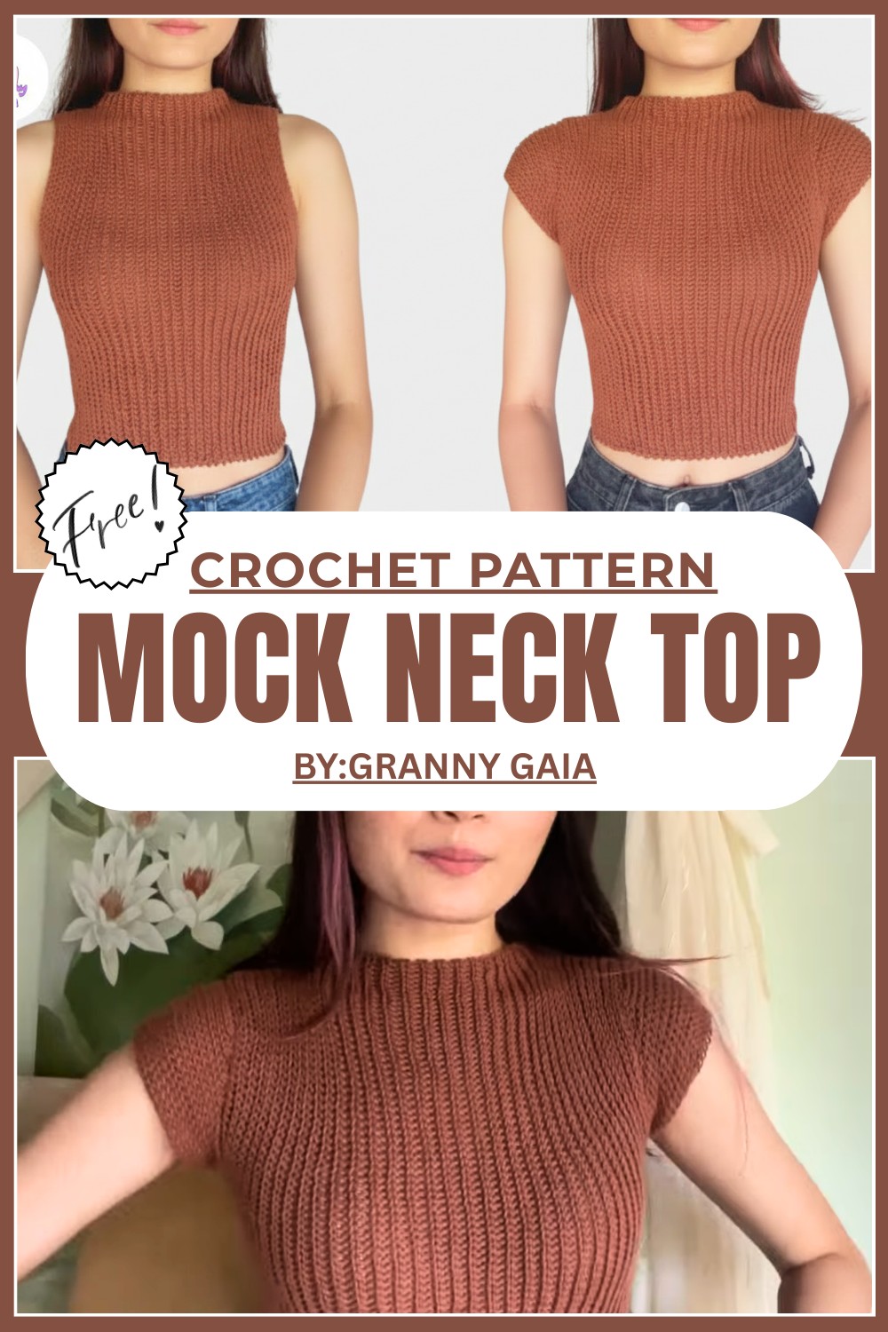Crochet Mock Neck Top Tutorial