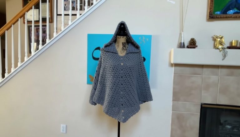 How To Crochet Hooded Poncho 1