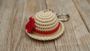 Colorful Crochet Mini Hat Keychain To Jazz Up Keys