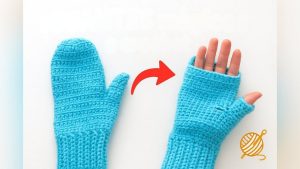 Crochet Mittens Step By Step 1