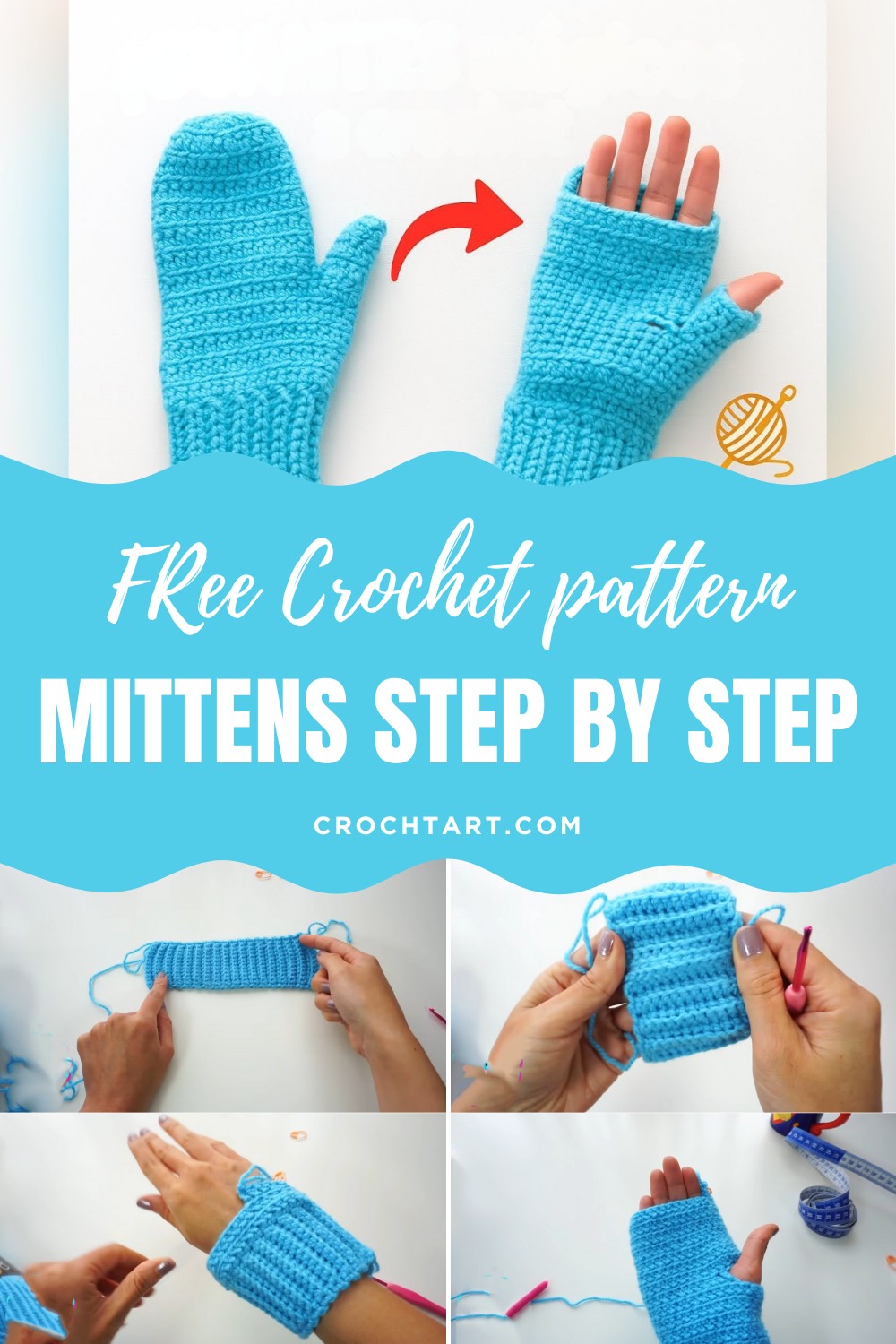 Crochet Mittens Step By Step