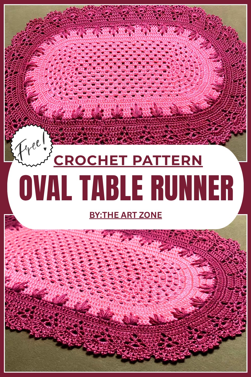 Crochet Oval Table Runner Tutorial
