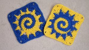 Crochet Sun Granny Square Pattern 1