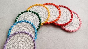 Easy Crochet Coasters Tutorial 1