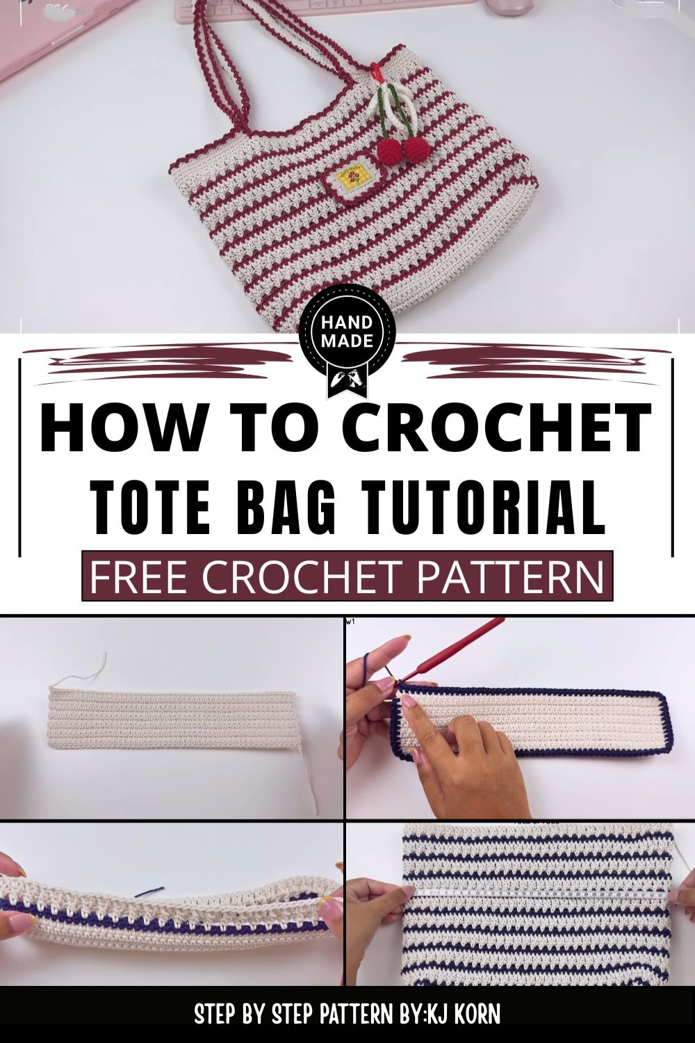 Stylish Crochet Tote Bag For Daily Use