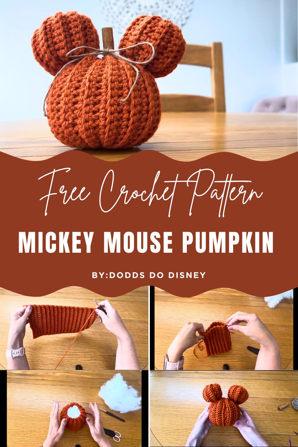Crochet Your Own Mickey Mouse Pumpkin