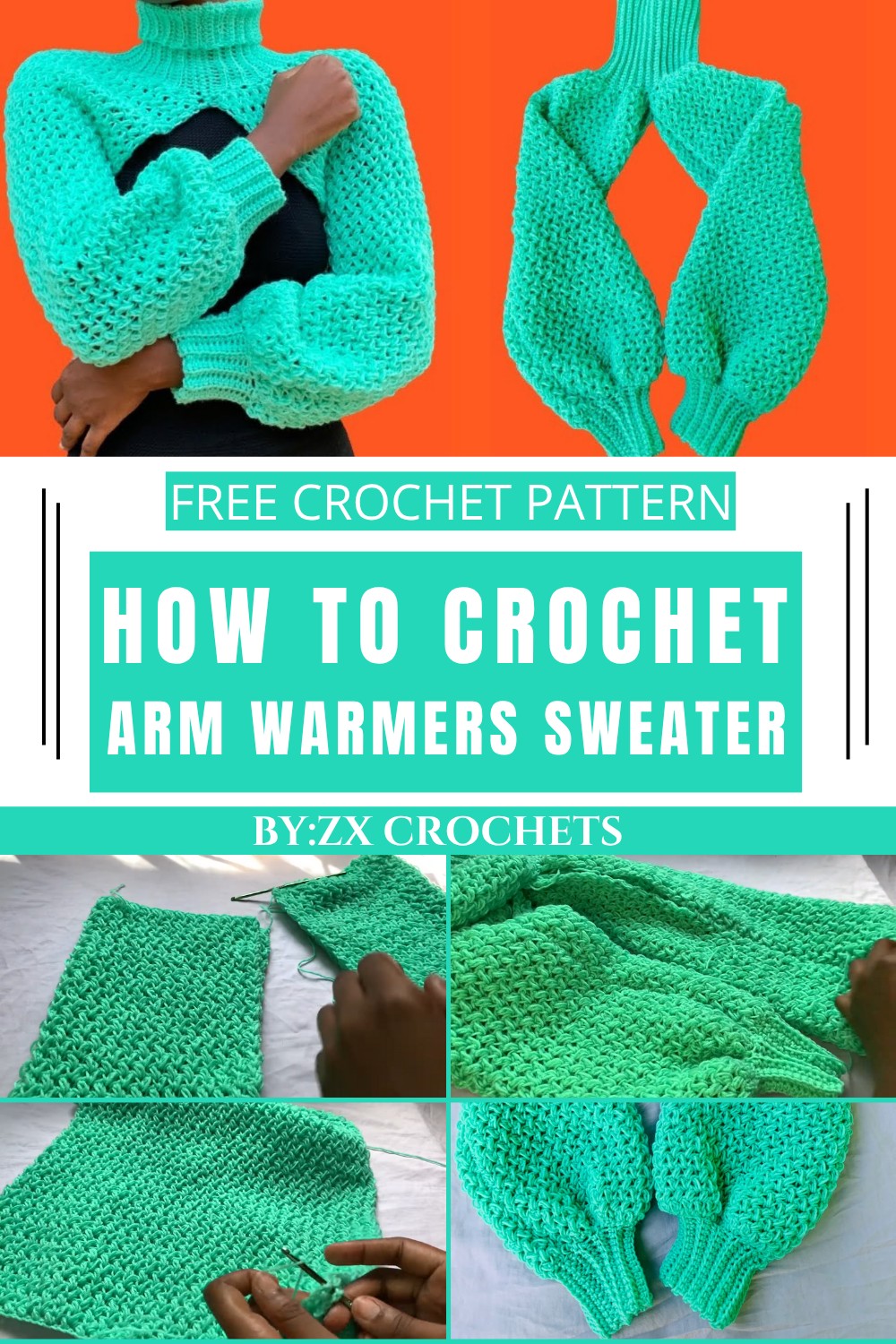 Crochet Arm Warmers Sweater