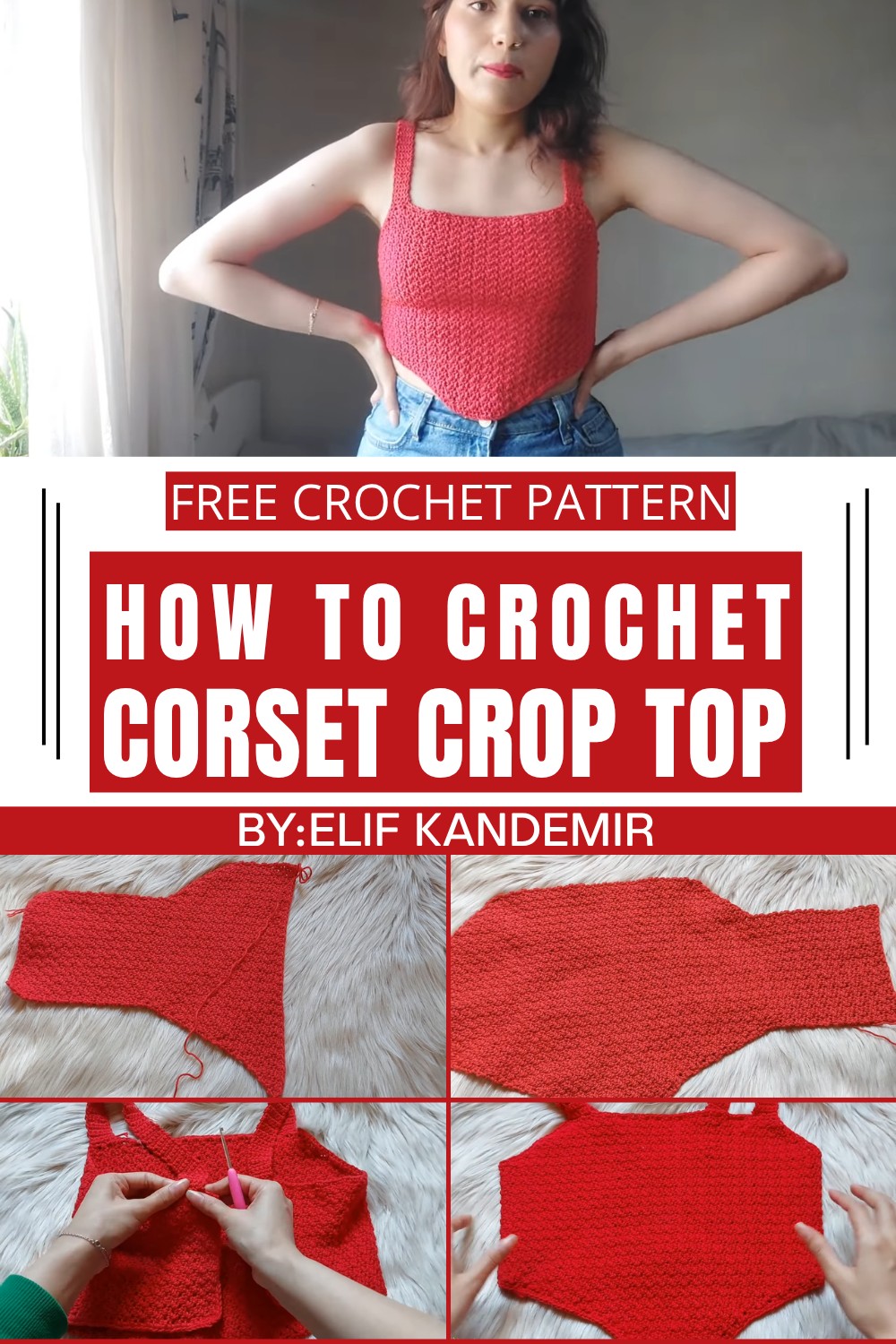 Easy Crochet Corset Crop Top