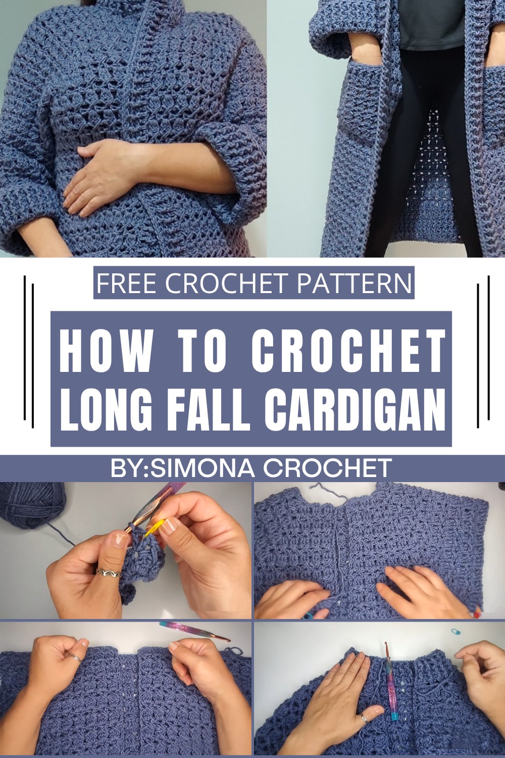 How To Crochet A Long Fall Cardigan