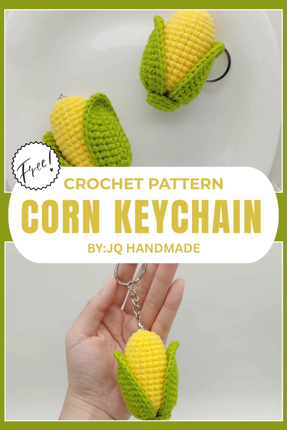 Crochet Corn Keychain Tutorial