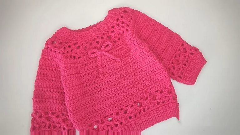 How To Crochet Little Sweetheart Baby Cardigan 1