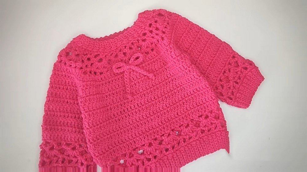 How To Crochet Little Sweetheart Baby Cardigan 1