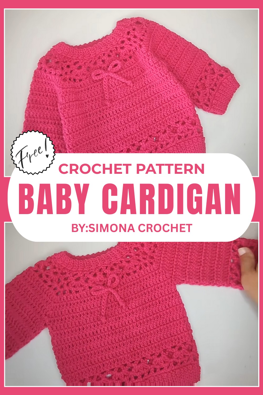 How To Crochet Little Sweetheart Baby Cardigan