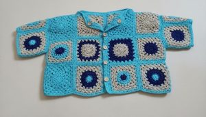 Crochet Granny Square Cardigan Pattern 1
