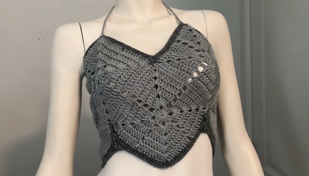 Easy Granny Square Crop Top 1