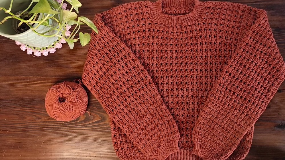 Crochet Crew Neck Sweater 3