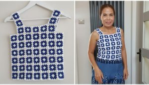 Crochet Granny Square Top 1