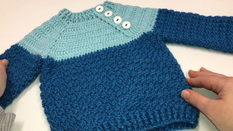Crochet Pullover Sweater For Baby 3