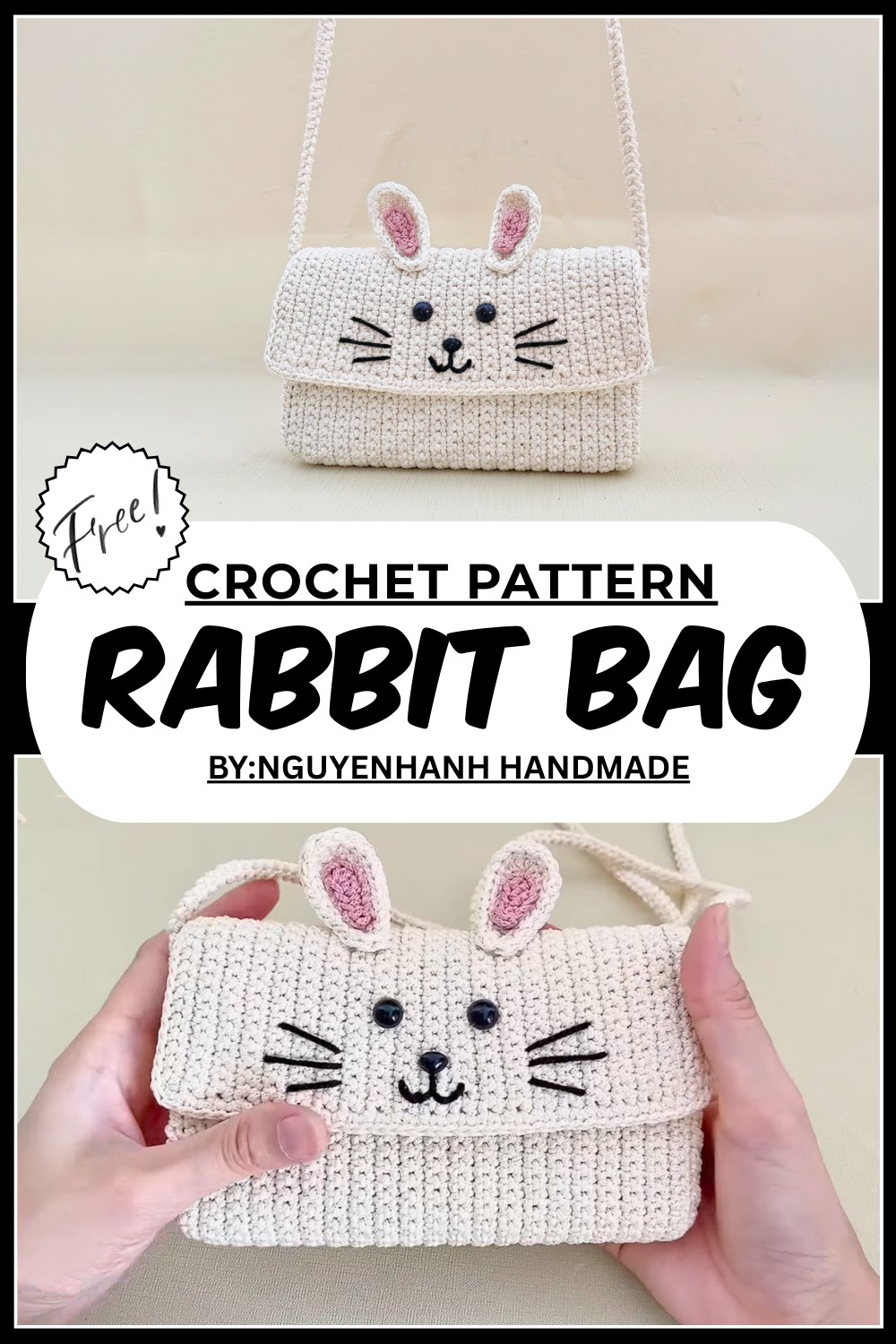 Crochet Rabbit Bag Pattern