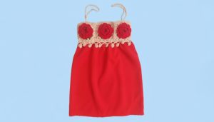 Crochet Rose Granny Square Dress 13