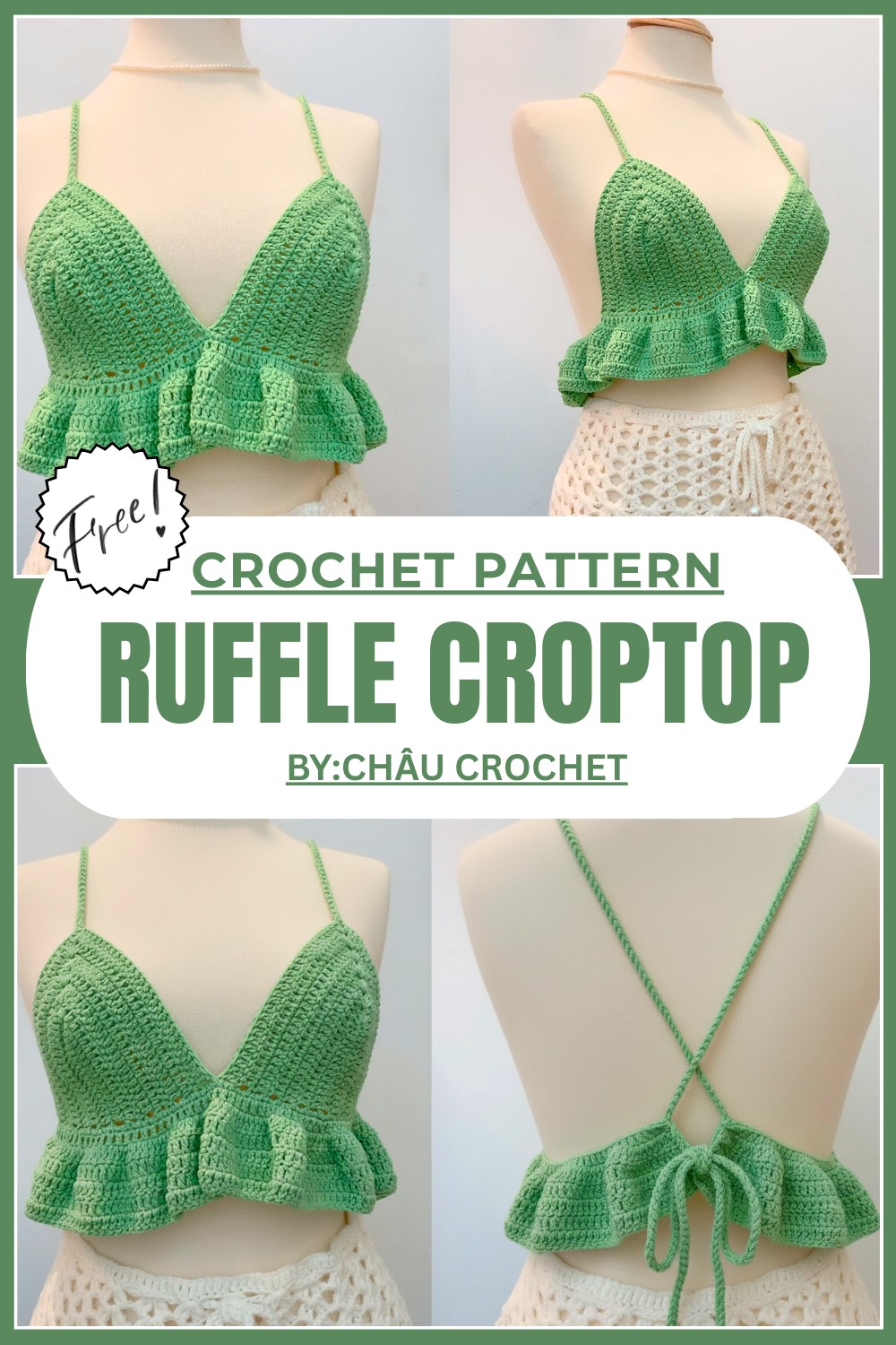 Crochet Ruffle Croptop Tutorial