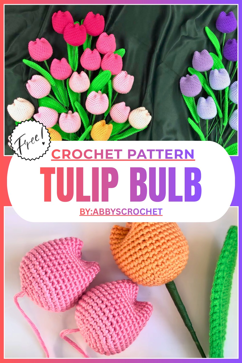 Crochet Tulip Bulb Tutorial