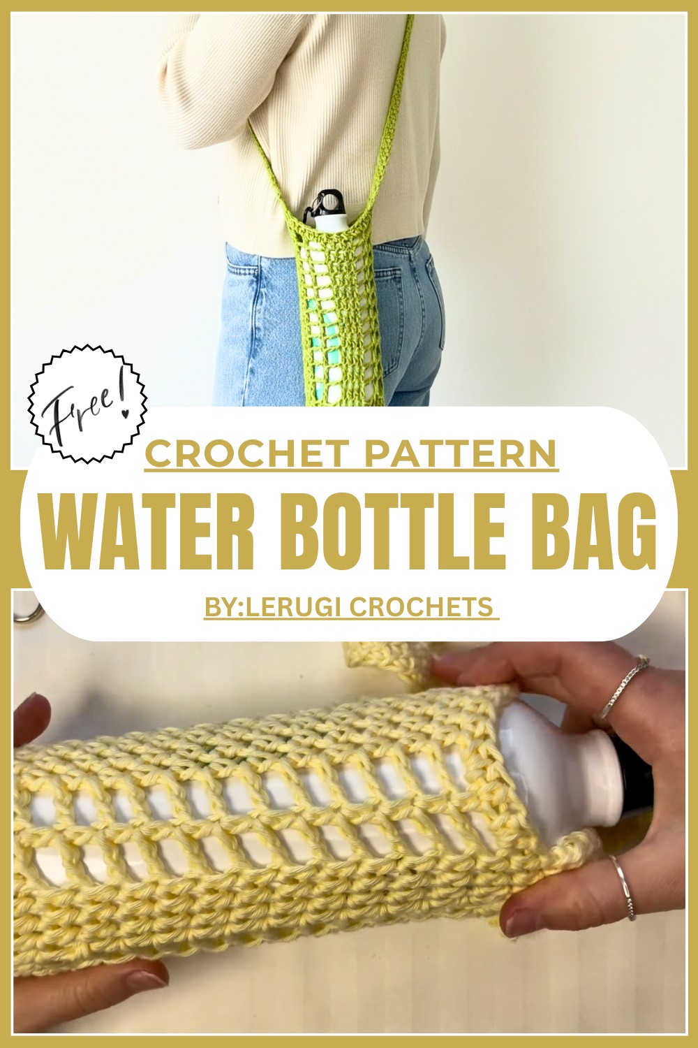 Crochet Water Bottle Bag Pattern