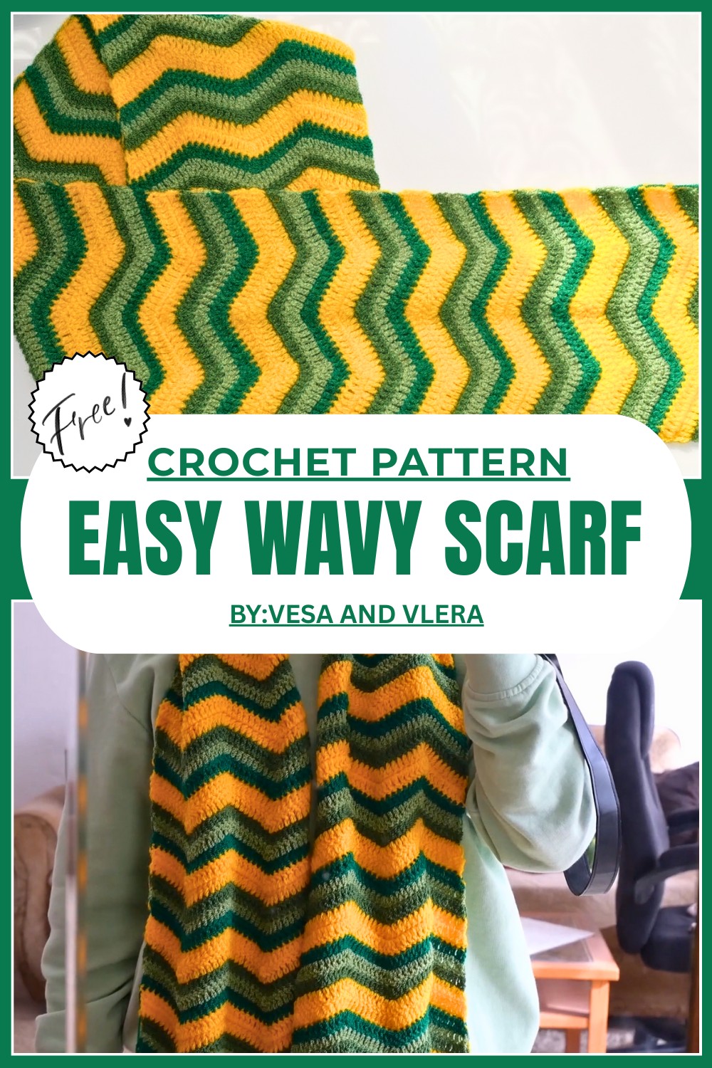 Crochet Wavy Scarf Pattern