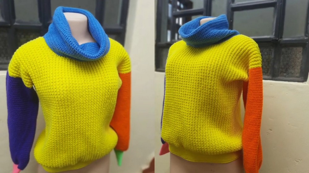 Crochet Winter Sweater Pattern 1