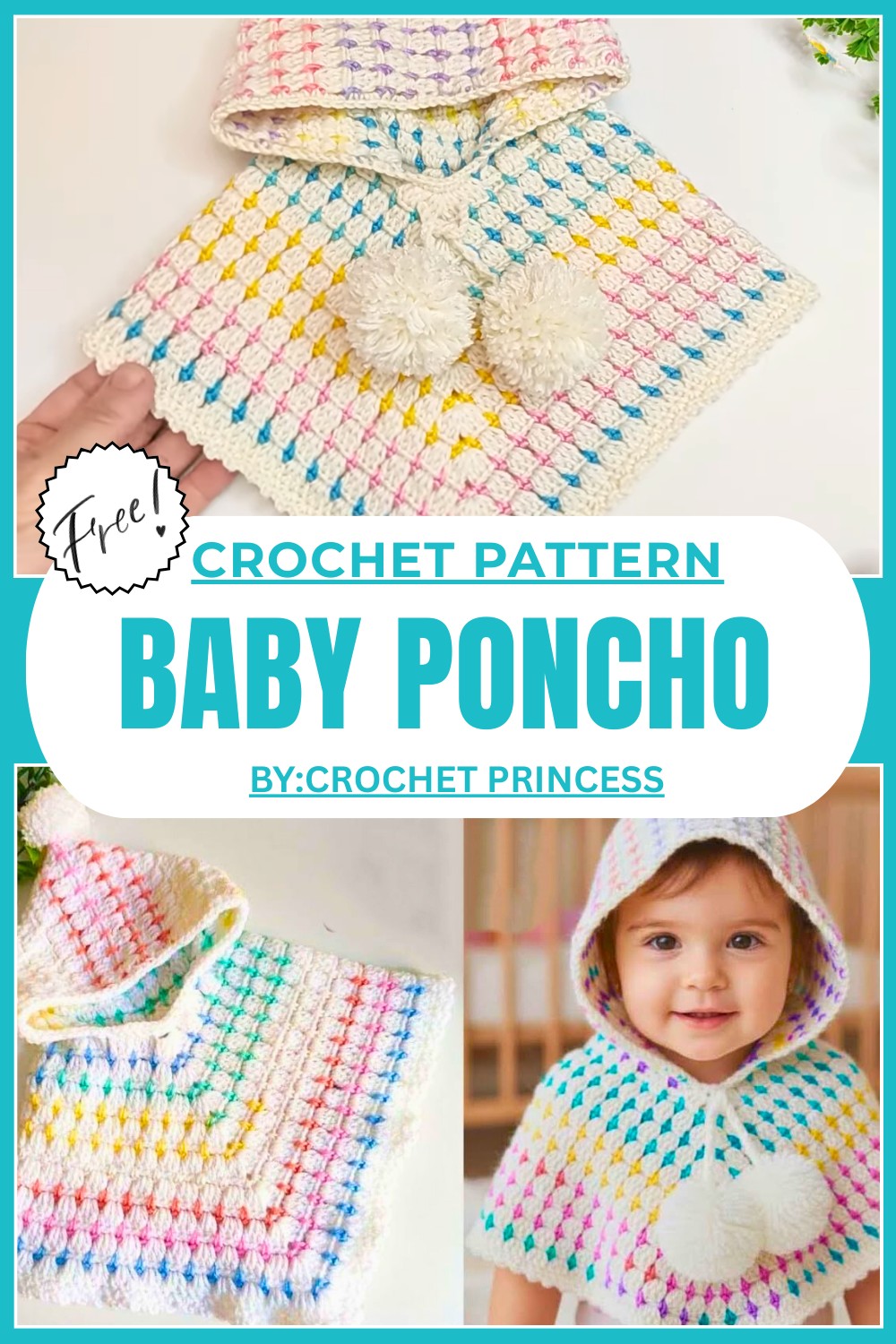 Easy Crochet Baby Poncho Pattern