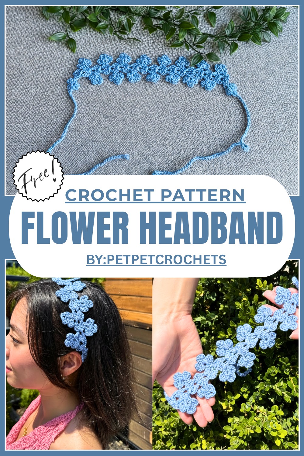 Crochet Flower Headband Pattern