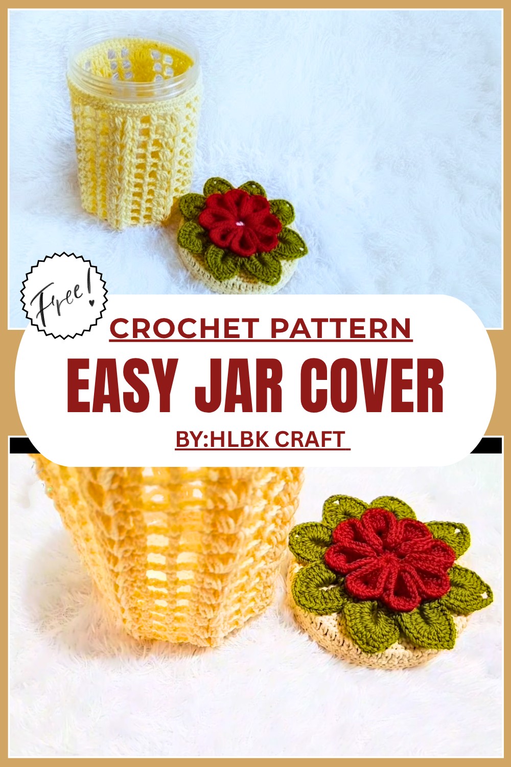 Crochet Jar Cover Pattern