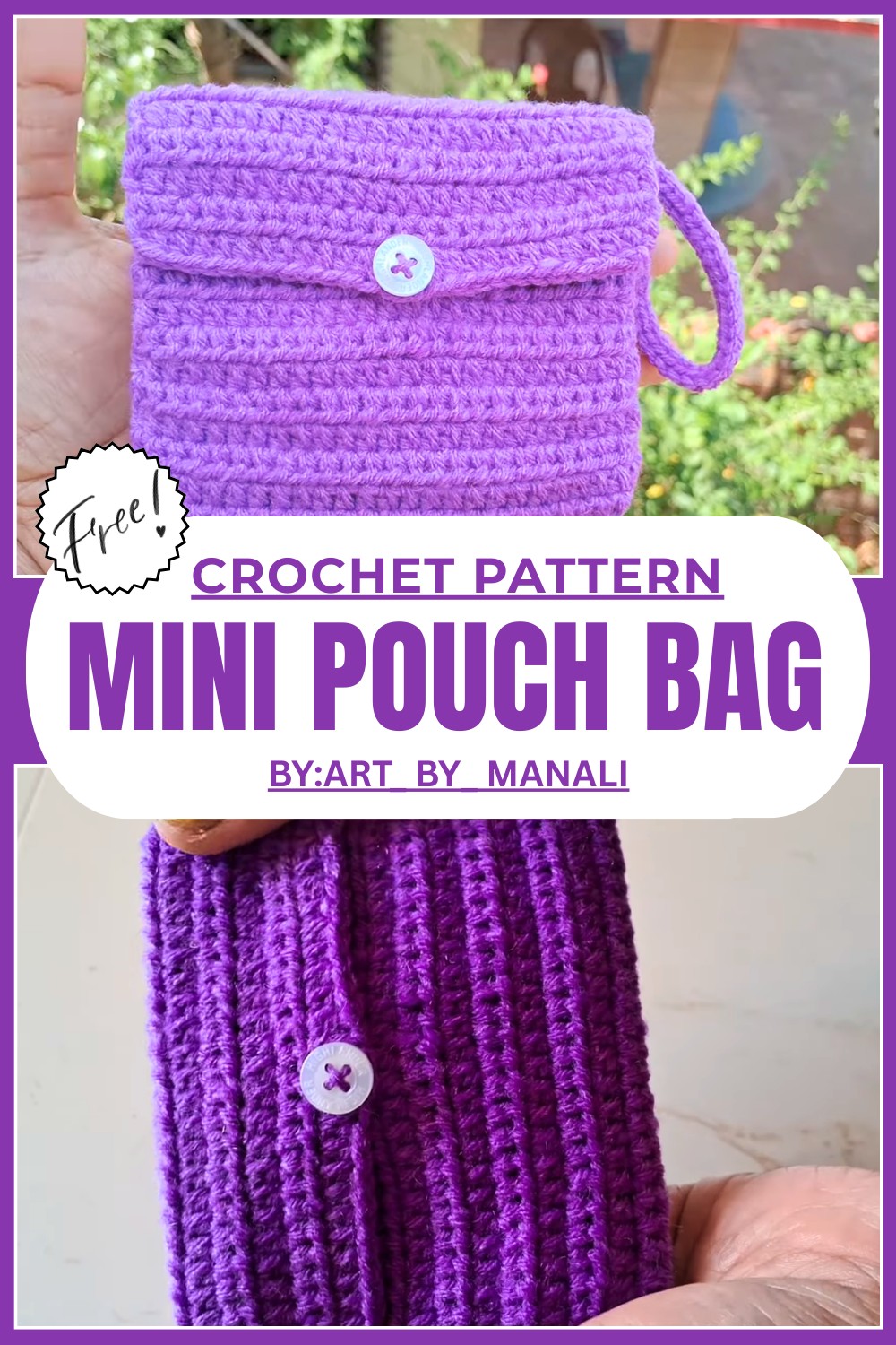 Crochet Mini Pouch Bag Tutorial