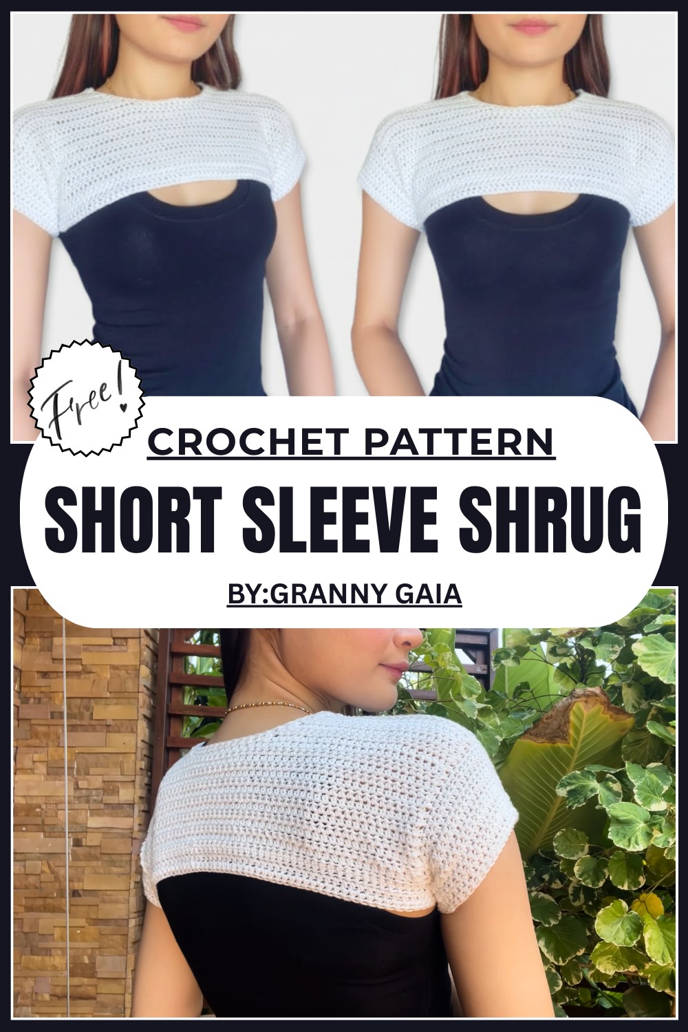 Crochet Short Sleeve Shrug Tutorial