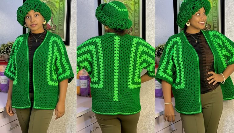 How To Crochet A Hexagon Cardigan 1