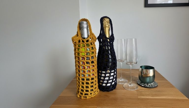 Crochet Bottle Gift Bag Pattern 1