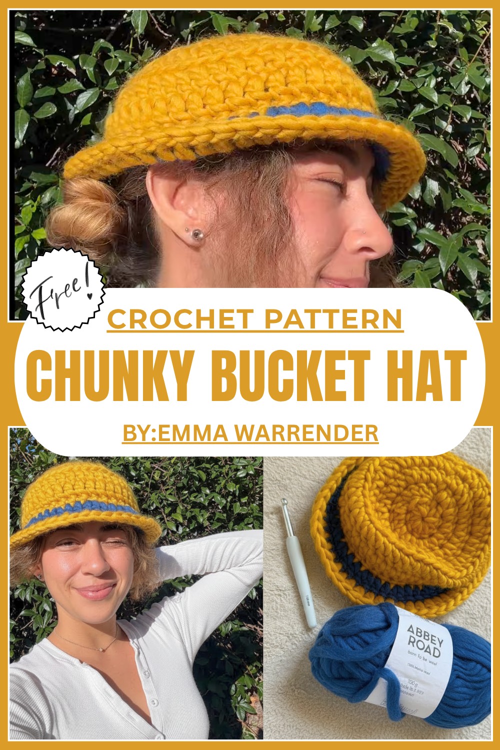 Crochet Chunky Bucket Hat