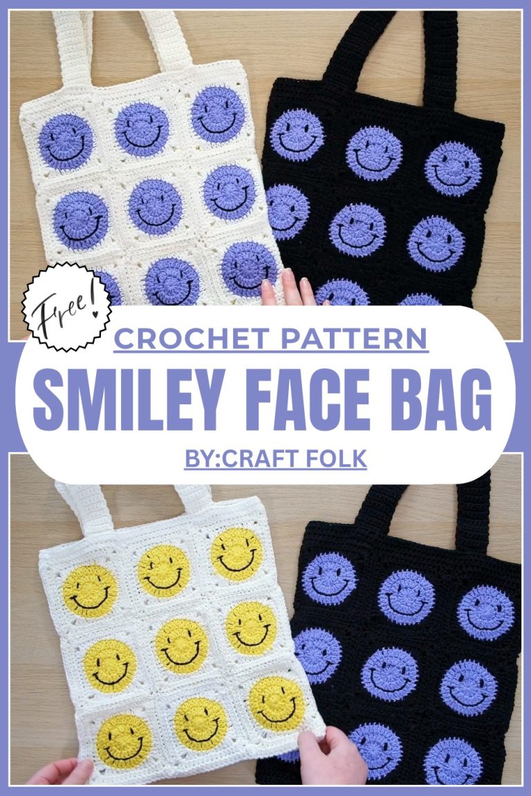Free Crochet Smiley Face Granny Square Bag Pattern For a Stylish Look ...