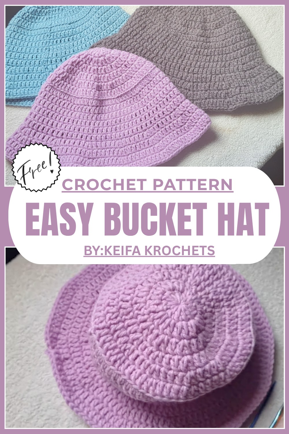 Crochet Easy Bucket Hat Pattern