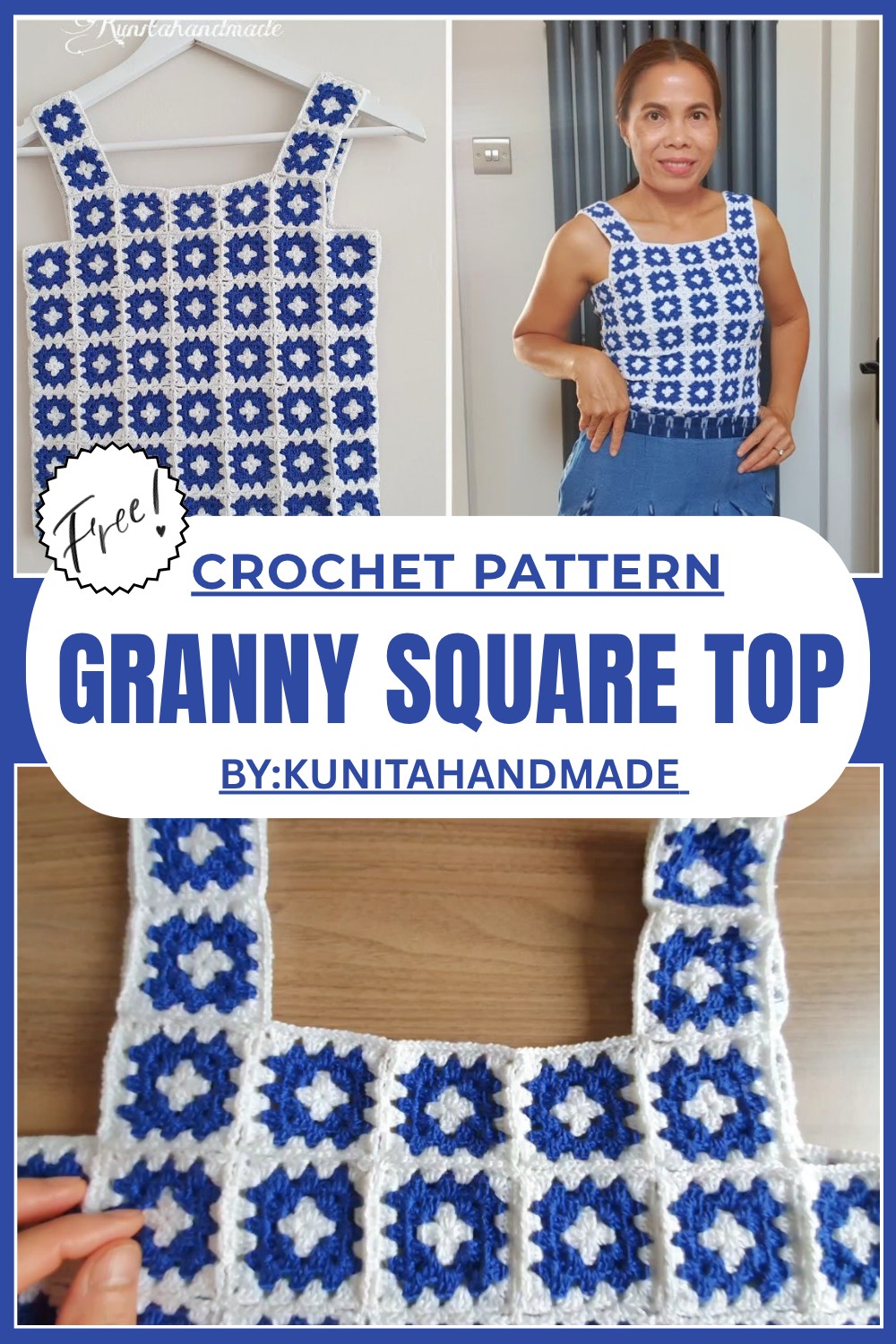 Crochet Granny Square Top Pattern