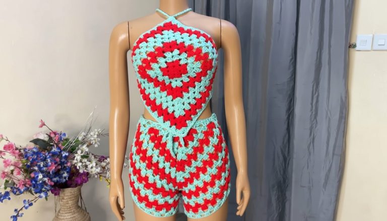 Crochet Granny Square Top Pattern 2